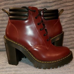 Dr. Martens Cherry Red Heeled Boots
